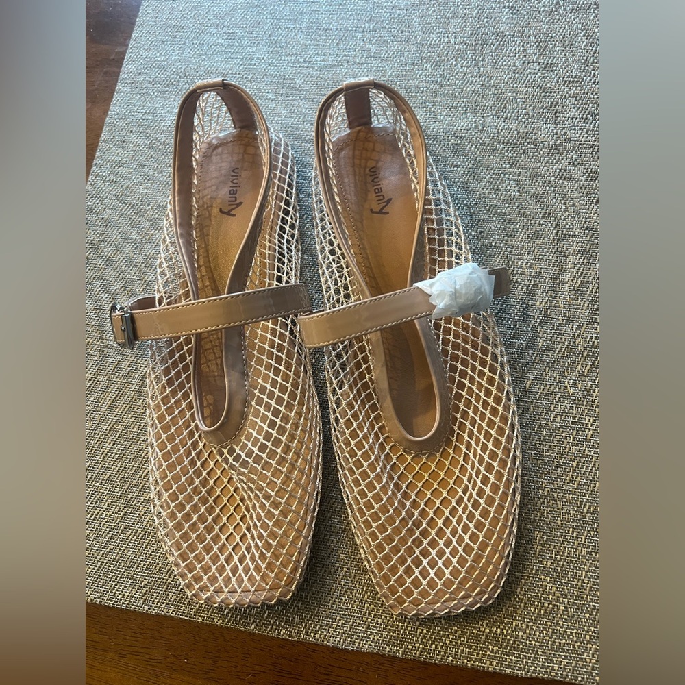 Viviana Fishnet‎ Ballet Flat shoes